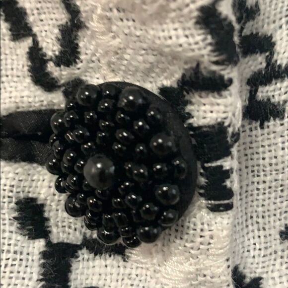 CHICO’S‎ 100% LINEN BLACK & WHITE BLAZER SIZE 1 - Picture 7 of 9